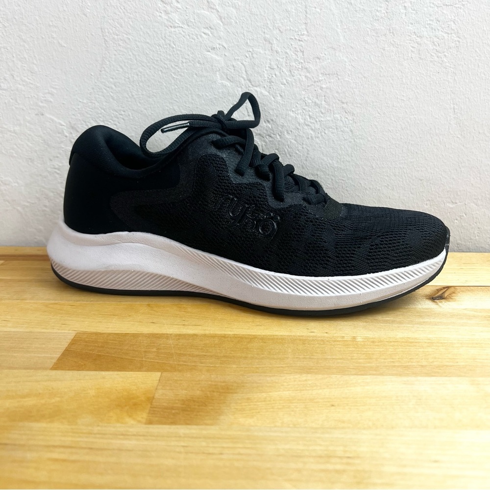 Ryka Frenzy Black Mesh Lace Up Walking Sneakers Shoes Size 8